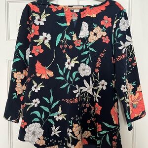 Van Heusen Black Floral Women's Blouse